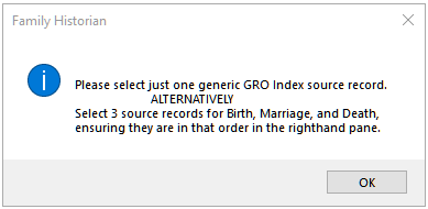 Select source record(s) advice