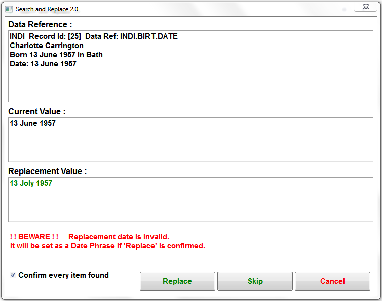 Confirmation Prompt